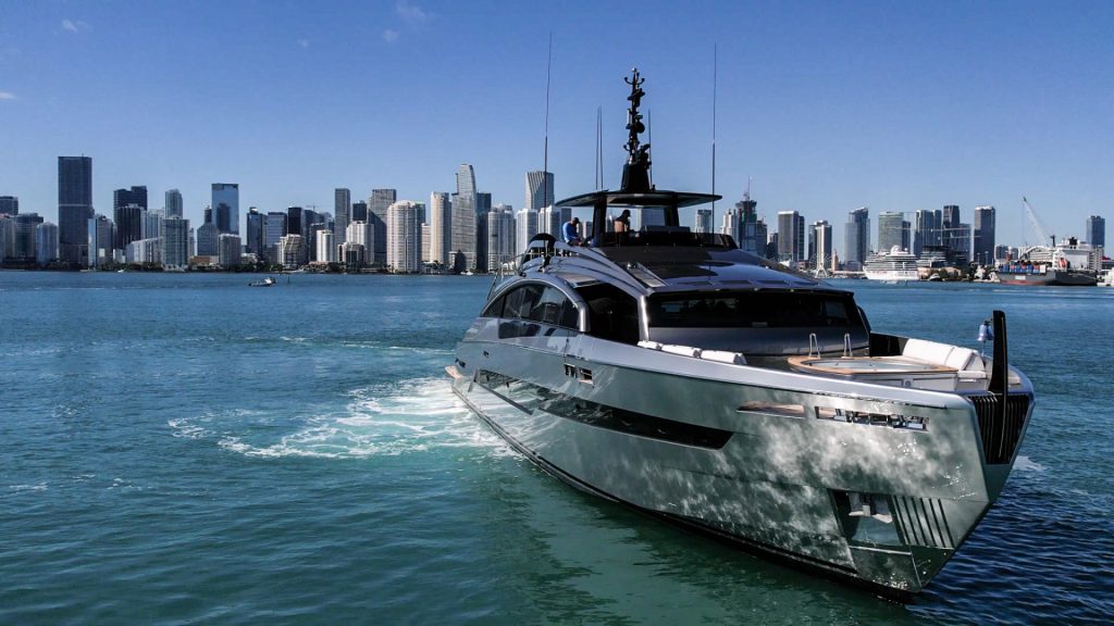 116' Pershing GTX Miami Luxury Modern Yacht Rental Charter