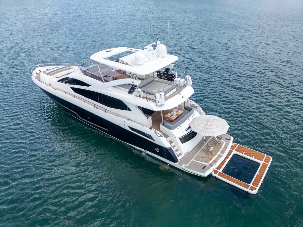75' Sunseeker SMU' Miami Luxury Modern Yacht Rental Charter